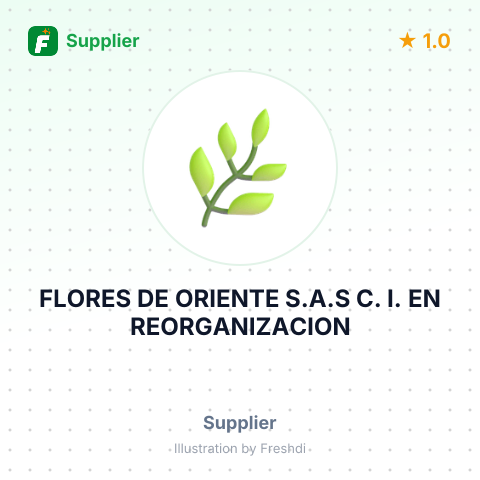FLORES DE ORIENTE S.A.S C. I. EN REORGANIZACION – summary card, no photo uploaded yet