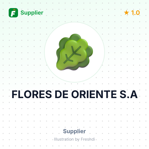 FLORES DE ORIENTE S.A – summary card, no photo uploaded yet