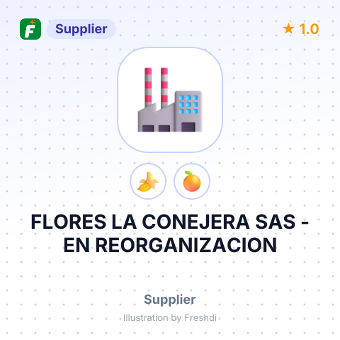 FLORES LA CONEJERA SAS - EN REORGANIZACION – summary card, no photo uploaded yet