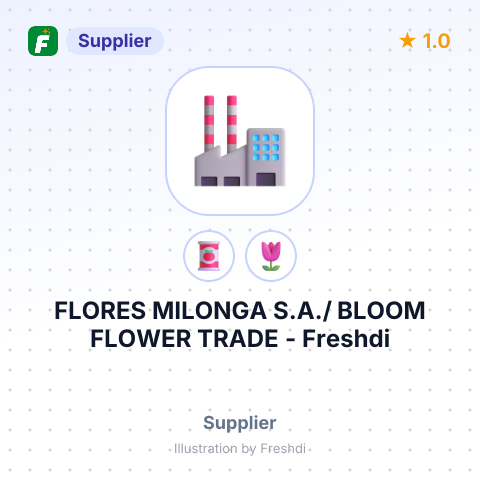 FLORES MILONGA S.A./ BLOOM FLOWER TRADE – summary card, no photo uploaded yet