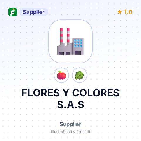 FLORES Y COLORES S.A.S – summary card, no photo uploaded yet