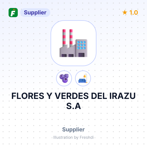 FLORES Y VERDES DEL IRAZU S.A – summary card, no photo uploaded yet