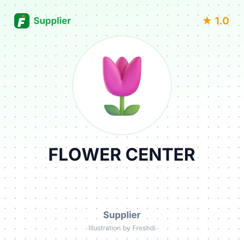 FLOWER CENTER – summary card, no photo uploaded yet