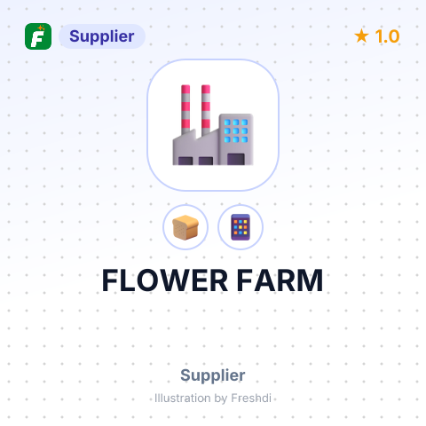 FLOWER FARM – summary card, no photo uploaded yet