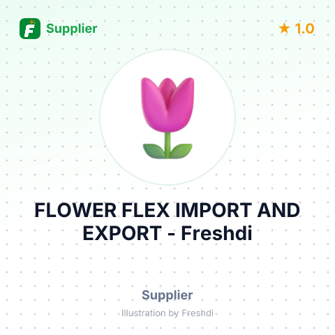 FLOWER FLEX IMPORT AND EXPORT – summary card, no photo uploaded yet