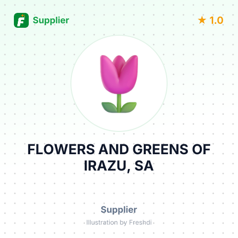 FLOWERS AND GREENS OF IRAZU, SA – summary card, no photo uploaded yet