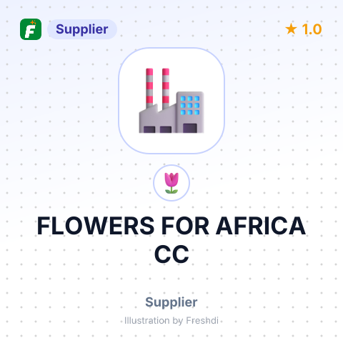 FLOWERS FOR AFRICA CC – summary card, no photo uploaded yet