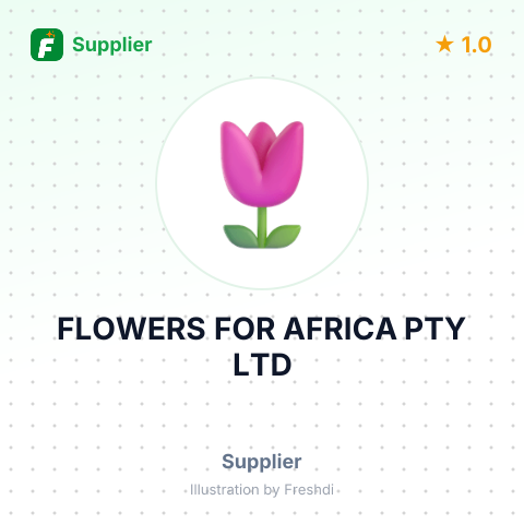 FLOWERS FOR AFRICA PTY LTD – summary card, no photo uploaded yet