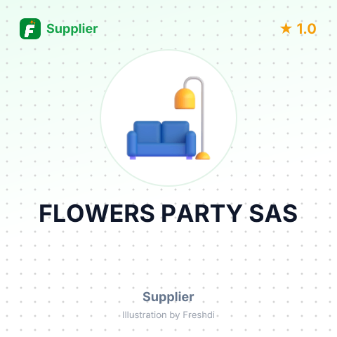 FLOWERS PARTY SAS – summary card, no photo uploaded yet