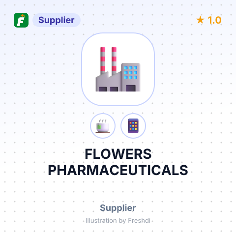 FLOWERS PHARMACEUTICALS – summary card, no photo uploaded yet