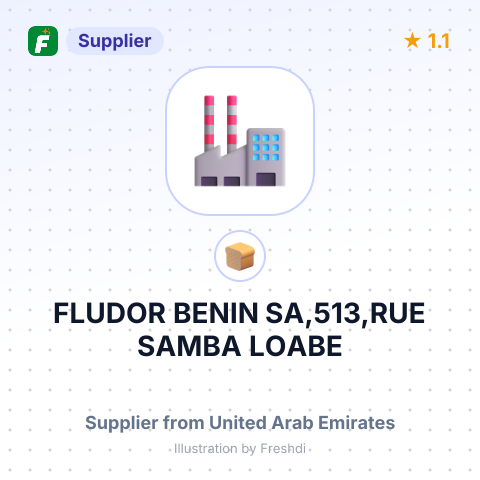 FLUDOR BENIN SA,513,RUE SAMBA LOABE – summary card, no photo uploaded yet