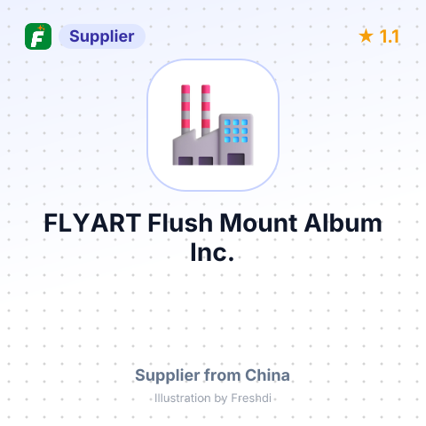 FLYART Flush Mount Album Inc. – summary card, no photo uploaded yet