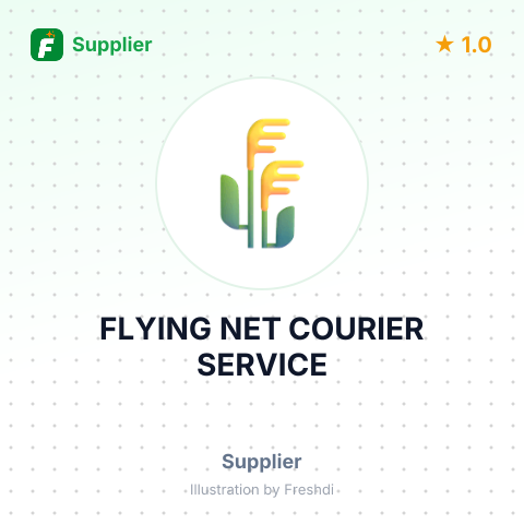 FLYING NET COURIER SERVICE – summary card, no photo uploaded yet