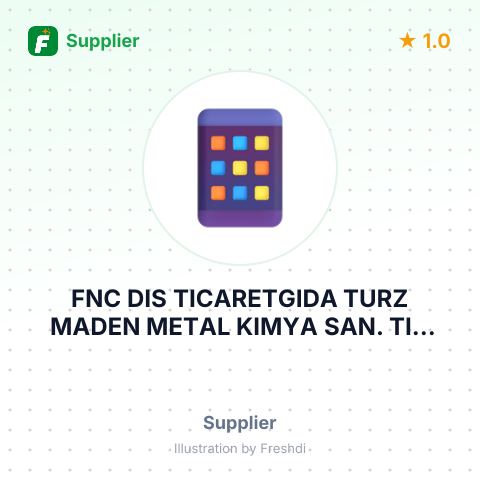 FNC DIS TICARETGIDA TURZ MADEN METAL KIMYA SAN. TIC LTD – summary card, no photo uploaded yet