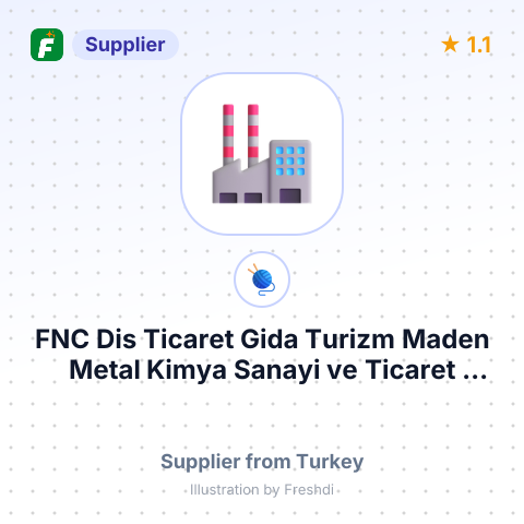 FNC Dis Ticaret Gida Turizm Maden Metal Kimya Sanayi ve Ticaret Limited Sirketi – summary card, no photo uploaded yet