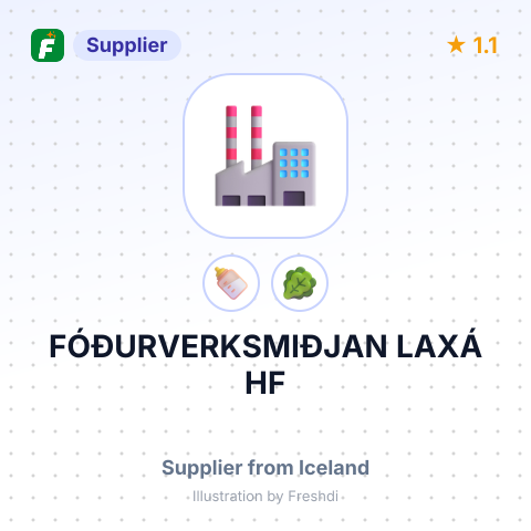 FÓÐURVERKSMIÐJAN LAXÁ HF – summary card, no photo uploaded yet