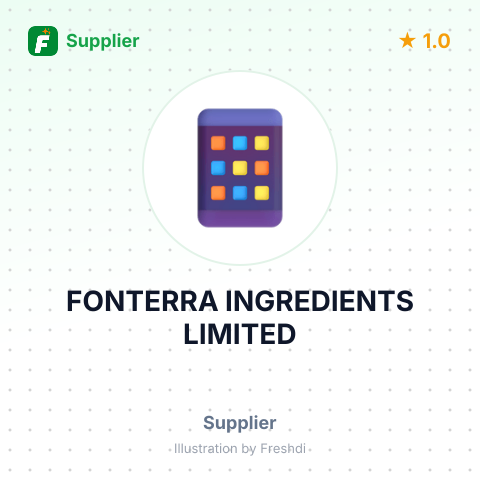 FONTERRA INGREDIENTS LIMITED – summary card, no photo uploaded yet