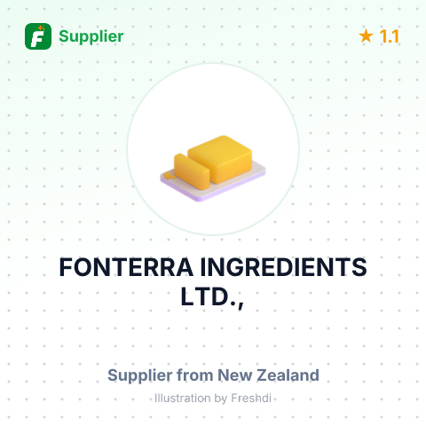 FONTERRA INGREDIENTS LTD., – summary card, no photo uploaded yet