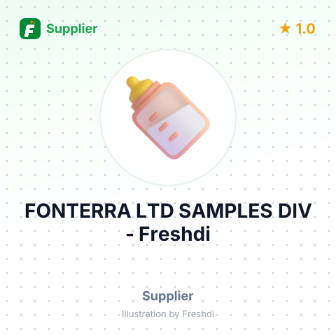 FONTERRA LTD SAMPLES DIV – summary card, no photo uploaded yet