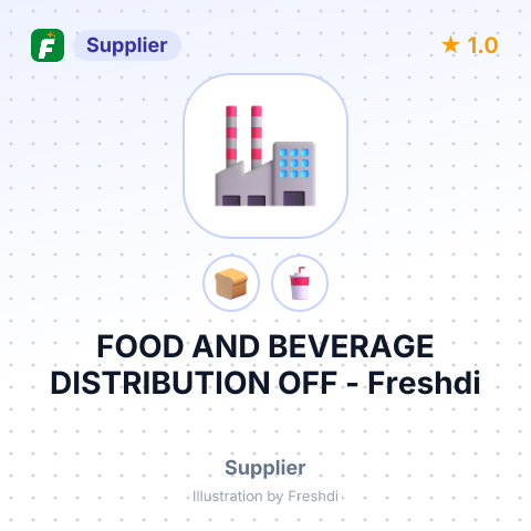 FOOD AND BEVERAGE DISTRIBUTION OFF – summary card, no photo uploaded yet