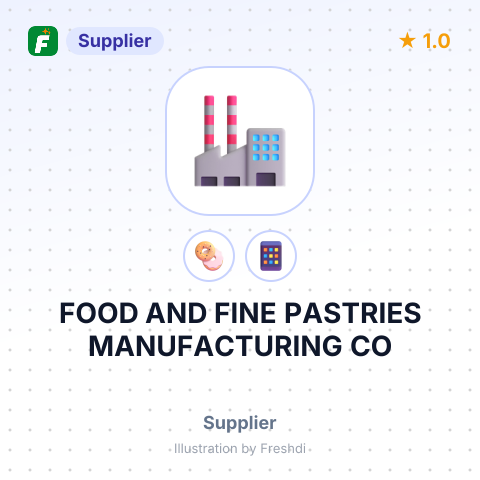 FOOD AND FINE PASTRIES MANUFACTURING CO – summary card, no photo uploaded yet