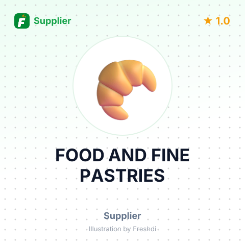FOOD AND FINE PASTRIES – summary card, no photo uploaded yet