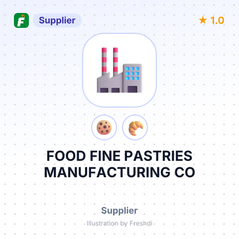 FOOD FINE PASTRIES MANUFACTURING CO – summary card, no photo uploaded yet