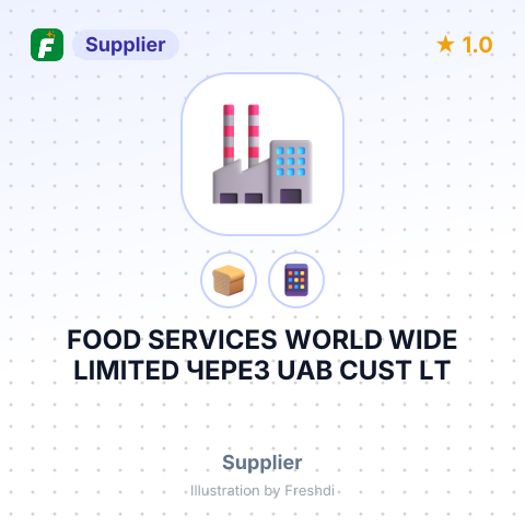 FOOD SERVICES WORLD WIDE LIMITED ЧЕРЕЗ UAB CUST LT – summary card, no photo uploaded yet