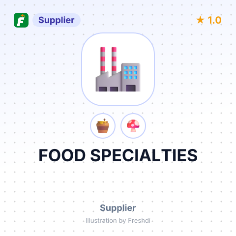 FOOD SPECIALTIES – summary card, no photo uploaded yet
