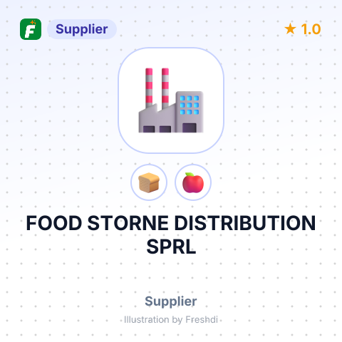 FOOD STORNE DISTRIBUTION SPRL – summary card, no photo uploaded yet
