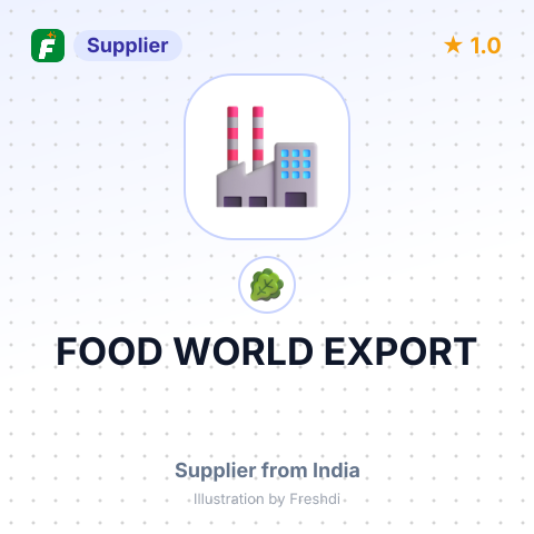 FOOD WORLD EXPORT – summary card, no photo uploaded yet