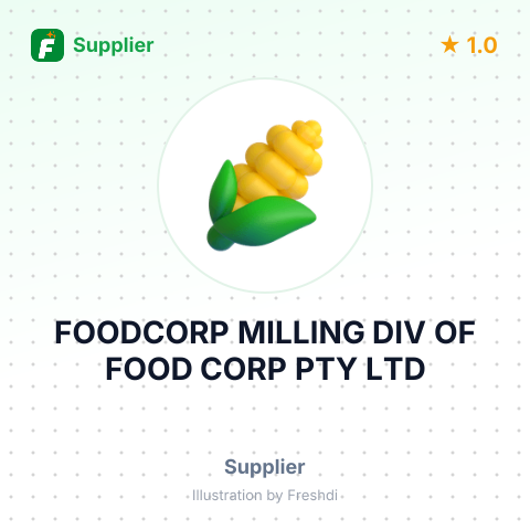 FOODCORP MILLING DIV OF FOOD CORP PTY LTD – summary card, no photo uploaded yet