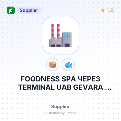 FOODNESS SPA ЧЕРЕЗ TERMINAL UAB GEVARA ЛИТВА – summary card, no photo uploaded yet