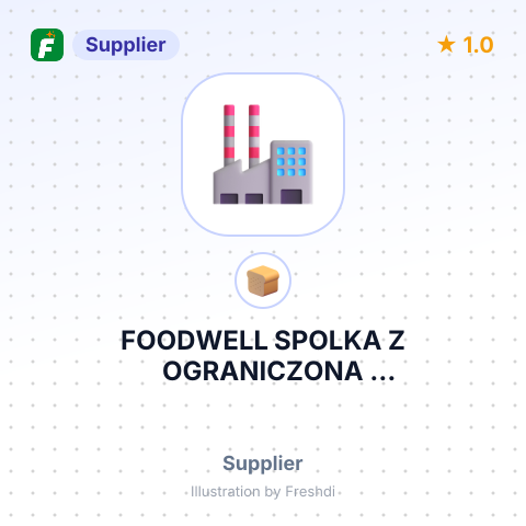 FOODWELL SPOLKA Z OGRANICZONA ODPOWIEDZIALNOSCIA – summary card, no photo uploaded yet