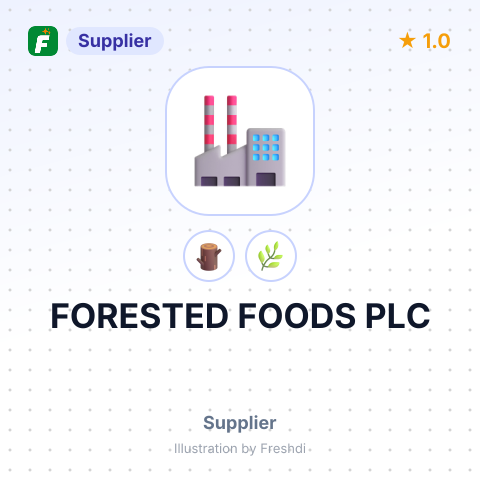 FORESTED FOODS PLC – summary card, no photo uploaded yet