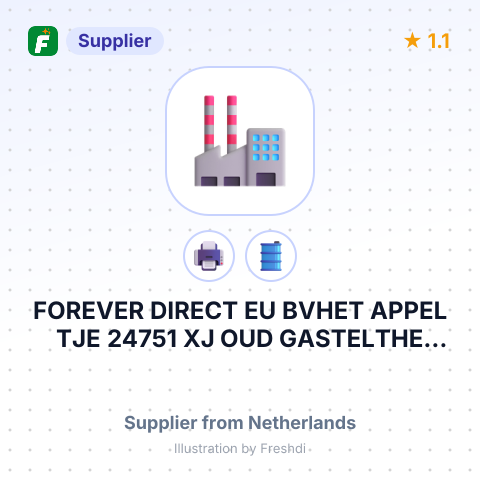FOREVER DIRECT EU BVHET APPEL TJE 24751 XJ OUD GASTELTHE NETHERLANDS – summary card, no photo uploaded yet