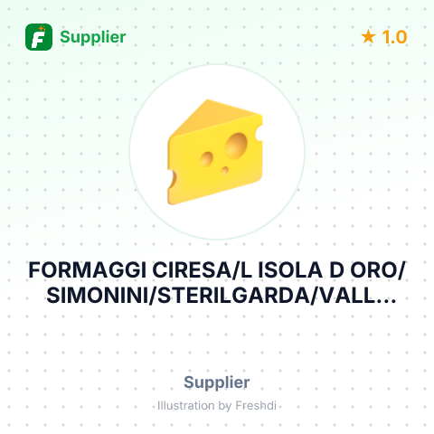 FORMAGGI CIRESA/L ISOLA D ORO/SIMONINI/STERILGARDA/VALLE FINE FOOD – summary card, no photo uploaded yet