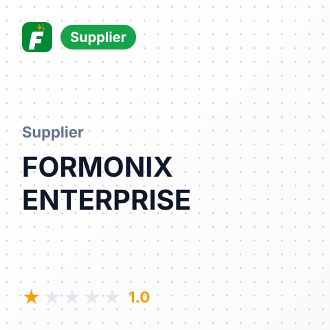 FORMONIX ENTERPRISE – summary card, no photo uploaded yet