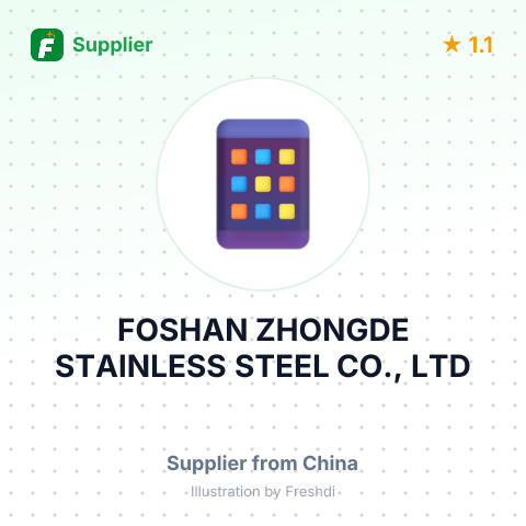 FOSHAN ZHONGDE STAINLESS STEEL CO., LTD – summary card, no photo uploaded yet