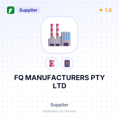 FQ MANUFACTURERS PTY LTD – summary card, no photo uploaded yet