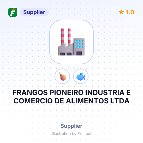 FRANGOS PIONEIRO INDUSTRIA E COMERCIO DE ALIMENTOS LTDA – summary card, no photo uploaded yet