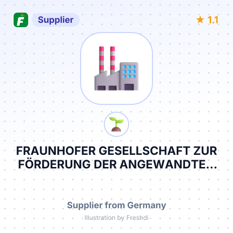FRAUNHOFER GESELLSCHAFT ZUR FÖRDERUNG DER ANGEWANDTEN FORSCHUNG E. V. – summary card, no photo uploaded yet