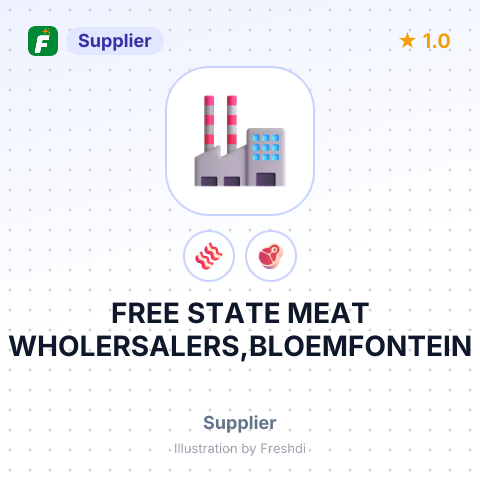 FREE STATE MEAT WHOLERSALERS,BLOEMFONTEIN – summary card, no photo uploaded yet