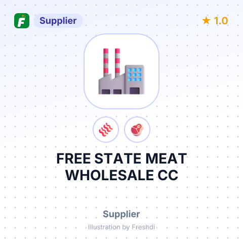 FREE STATE MEAT WHOLESALE CC – summary card, no photo uploaded yet