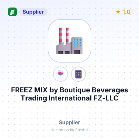 FREEZ MIX by Boutique Beverages Trading International FZ-LLC – summary card, no photo uploaded yet