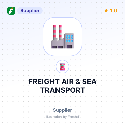 FREIGHT AIR & SEA TRANSPORT – summary card, no photo uploaded yet