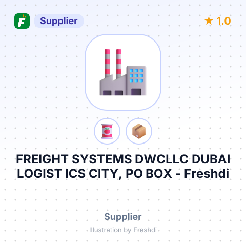 FREIGHT SYSTEMS DWCLLC DUBAI LOGIST ICS CITY, PO BOX – summary card, no photo uploaded yet