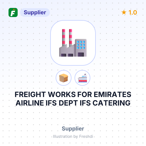 FREIGHT WORKS FOR EMIRATES AIRLINE IFS DEPT IFS CATERING – summary card, no photo uploaded yet