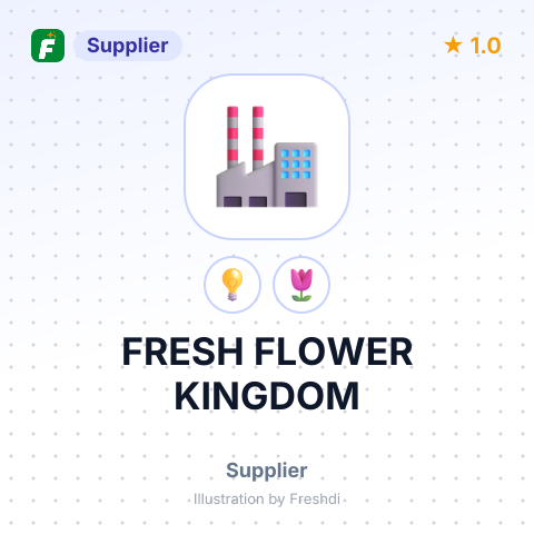 FRESH FLOWER KINGDOM – summary card, no photo uploaded yet