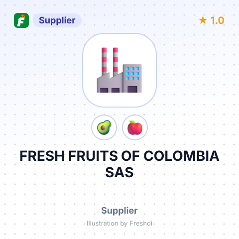 FRESH FRUITS OF COLOMBIA SAS – summary card, no photo uploaded yet